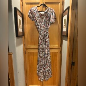 Auguste The Label Super Bloom Valley Wrap Maxi Dress Floral Natural